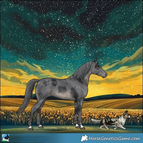 Horse Color:Black Merle 