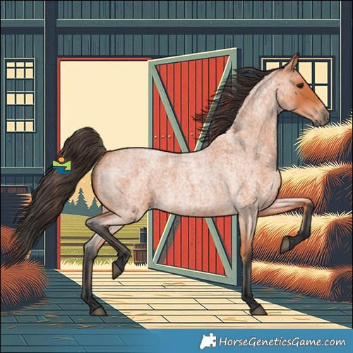 Horse Color:Bay Roan 