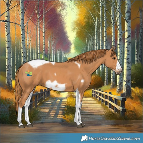 Horse Color:Chestnut Tobiano Frame 