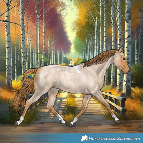 Horse Color:Red Roan Tobiano 