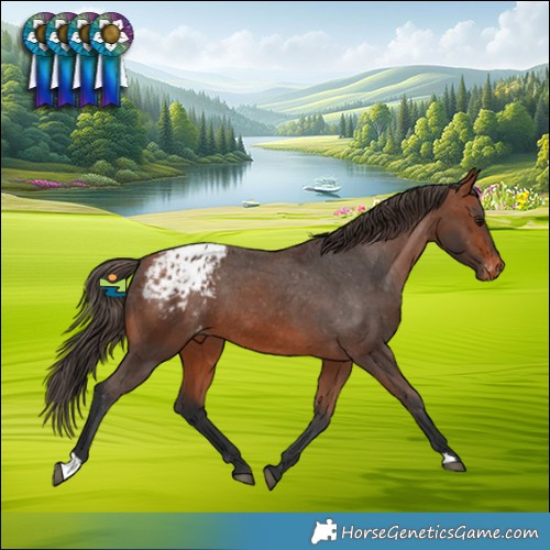 Horse Color:Bay Appaloosa Rabicano