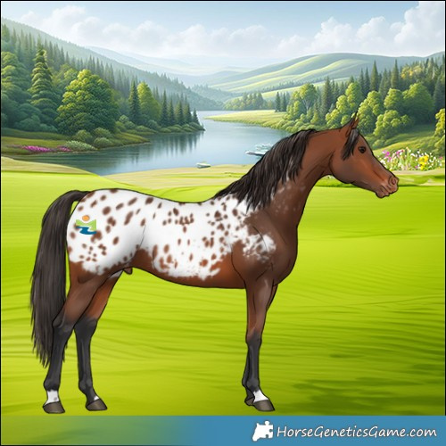Horse Color:Bay Appaloosa Rabicano 