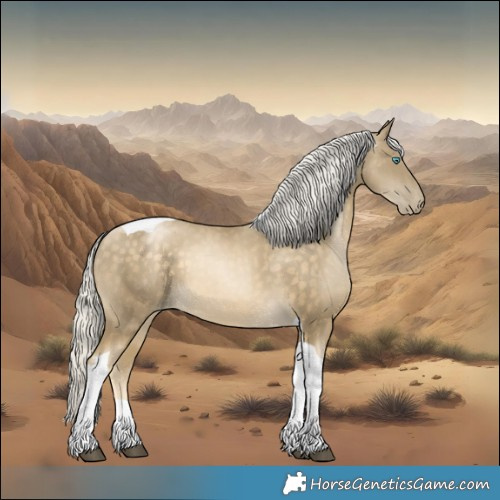 Horse Color:Silver Brown Snowdrop Pearl Tobiano 