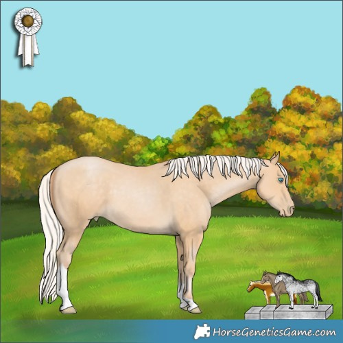 Horse Color:White Spotted Silver Smoky Black Pearl Tobiano 
