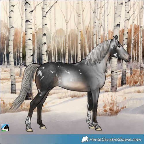 Horse Color:Gray White Spotted Silver Brown Tobiano