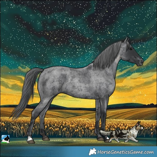 Horse Color:Blue Roan Merle Rabicano