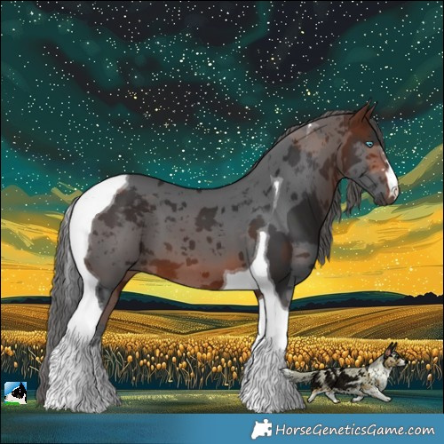 Horse Color:Brown Merle Tobiano