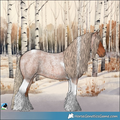 Horse Color:Red Roan Tobiano