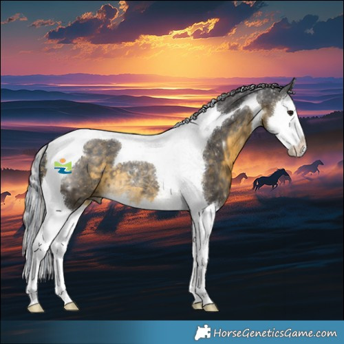 Horse Color:Painted Silver Buckskin Splash Tobiano 