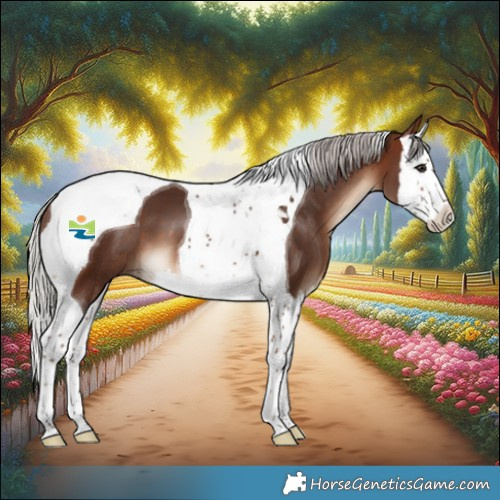 Horse Color:Silver Brown Splash Tobiano 