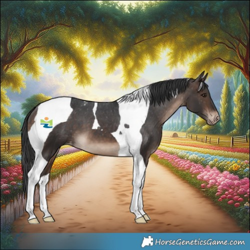 Horse Color:Bay Tobiano Varnish 