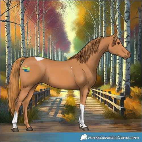 Horse Color:Chestnut Tobiano Rabicano 