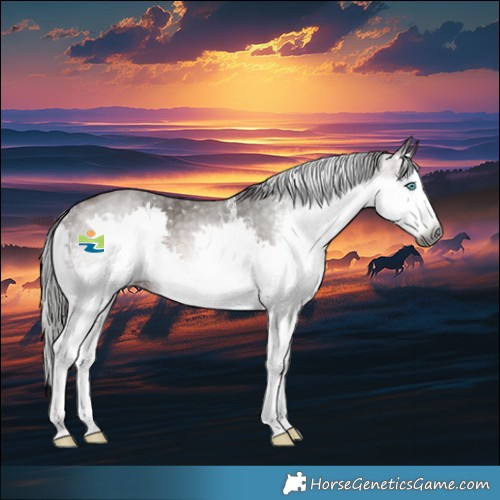 Horse Color:Gray White Spotted Bay Splash 