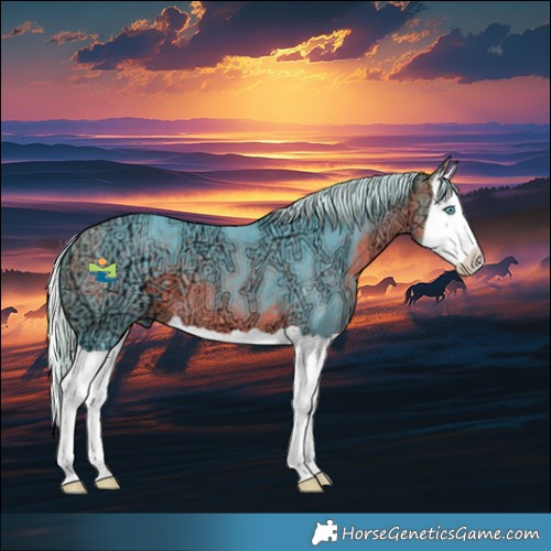 Horse Color:Watercolor Silver Buckskin Ice Splash 