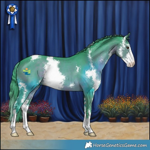 Horse Color:Watercolor Liver Chestnut Sabino 