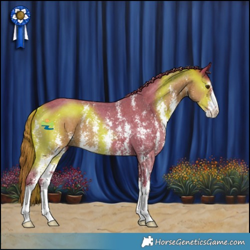 Horse Color:Watercolor Liver Chestnut Sabino 