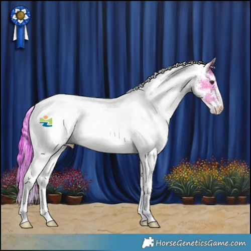 Horse Color:Watercolor White Spotted Liver Red Dun 