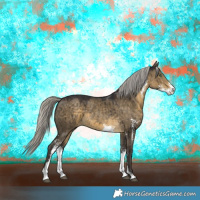 Horse Color:Silver Smoky Grullo Sabino Brindle 