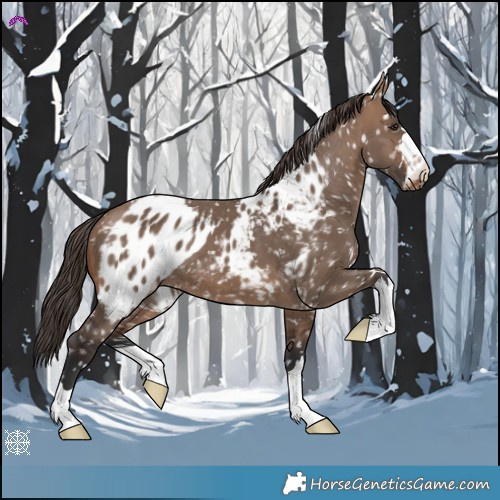 Horse Color:Brown Dun Skewed Appaloosa 