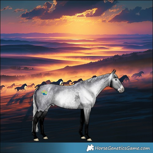 Horse Color:Gray Watercolor Silver Brown Ice Roan Sabino Splash Appaloosa 