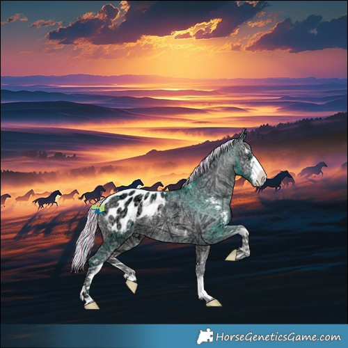 Horse Color:Painted Watercolor Silver Brown Chinchilla Ice Onyx Sabino Appaloosa 