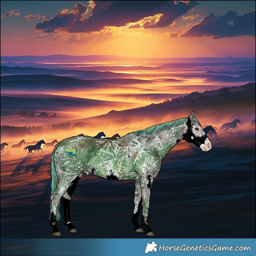 Horse Color:Painted Silver Brown Ice Sabino 