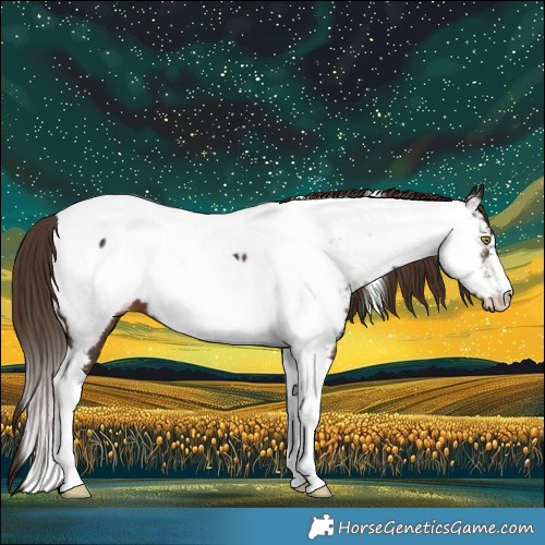 Horse Color:Liver Chestnut Tobiano Near Fewspot 