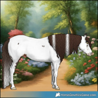 Horse Color:Liver Chestnut Tobiano Near Fewspot