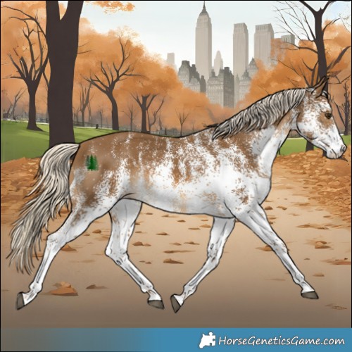 Horse Color:White Spotted Chocolate Palomino 
