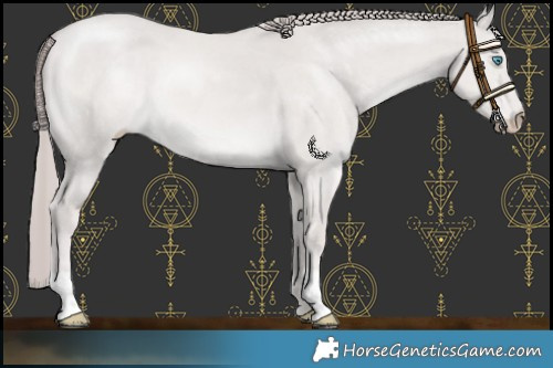 Horse Color:Platinum Smoky Creme Dun Mushroom 