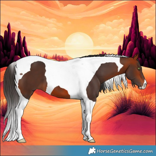 Horse Color:Bay Tobiano