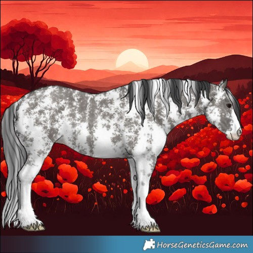 Horse Color:Grullo Sabino Rabicano 