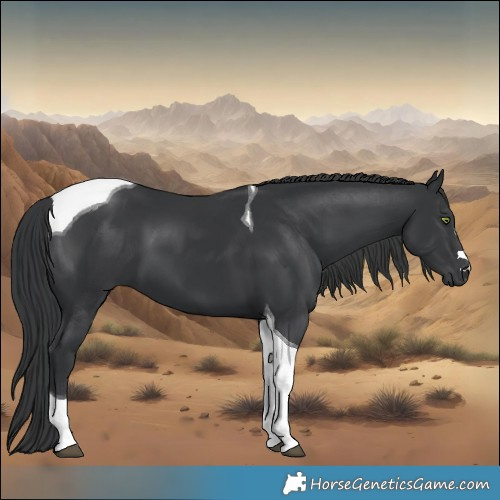 Horse Color:Black Tobiano
