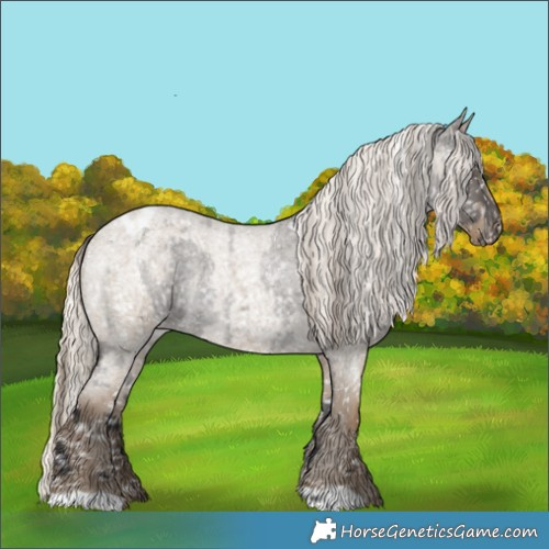 Horse Color:Smoky Grullo Roan Snowflake Varnish  and Silver Smoky Grullo Roan Snowflake Varnish 