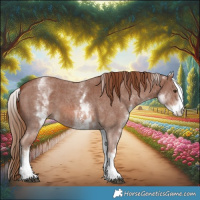 Horse Color:White Spotted Chestnut Sabino 