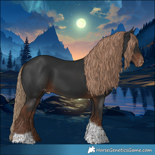 Horse Color:Liver Chestnut Tobiano Varnish 