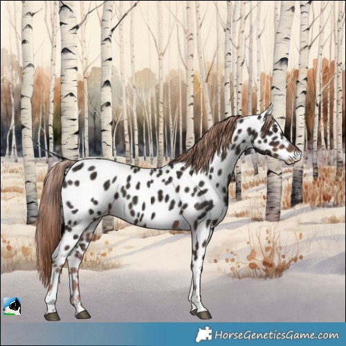 Horse Color:Liver Chestnut Tobiano Near Leopard