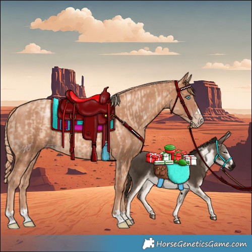 Horse Color:Gold Champagne Pearl Rabicano  and Gold Champagne Rabicano 