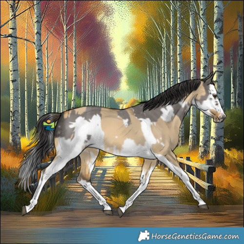 Horse Color:Buckskin Dun Sabino Splash  and Smoky Grullo Sabino Splash Frame 