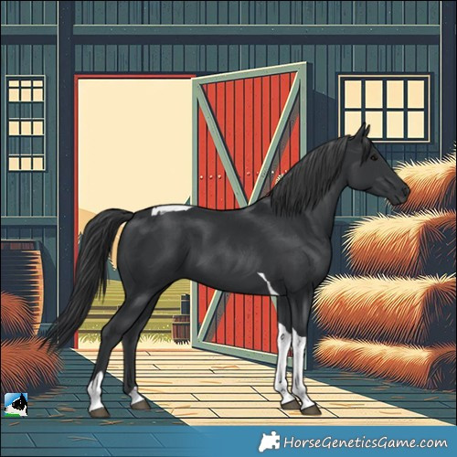 Horse Color:Black Tobiano
