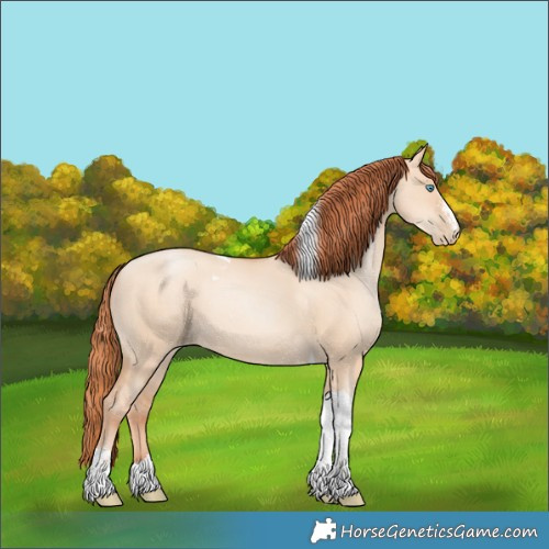 Horse Color:Sable Champagne Pearl Dun Sabino Tobiano