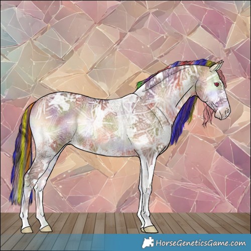 Horse Color:Painted Nacre White Spotted Chocolate Bay Ice Onyx Tobiano 