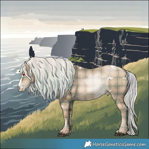 Horse Color:Plaid  White Spotted Silver Brown Pearl Dun Sabino 