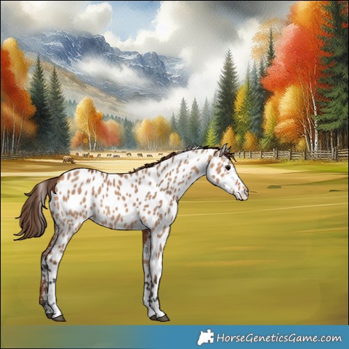Horse Color:Bay Dun Appaloosa Rabicano 