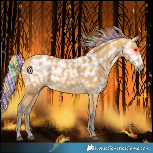 Horse Color:Painted Silver Buckskin Ice 