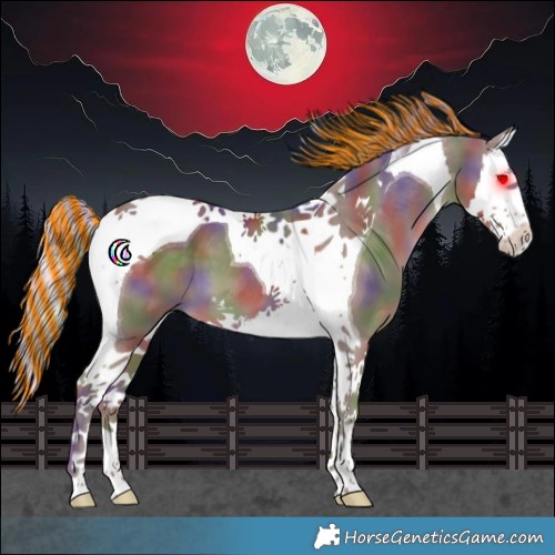 Horse Color:Painted Nacre Silver Black Splash Tobiano 
