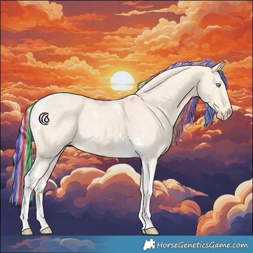 Horse Color:Painted Cremello Tobiano