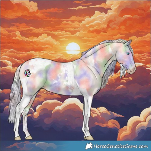 Horse Color:Nacre Cremello Tobiano