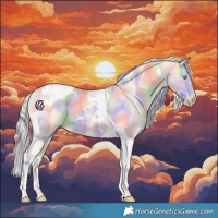 Horse Color:Nacre Cremello Tobiano 
