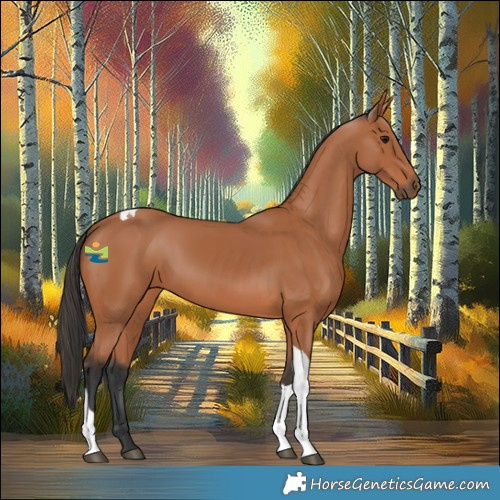 Horse Color:Bay Tobiano 